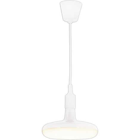 Suspension LED Blanche Luminaire Suspendu en Plastique avec Douille E27 et Ampoule Incluse - PANGIVO (1/5)
