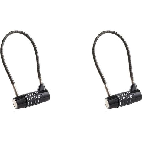 Gepäckschlösser, 4-stellige Sicherheitsschlösser für Koffer, Zahlenschlösser für Koffer, flexibles Kabel, Reiseschloss (1/5)