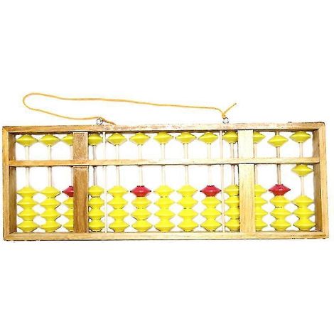 Boulier chinois à 13 colonnes, support en bois, grand format, outil mathématique non-abaque (Soroban chinois) pour enfants (1/5)