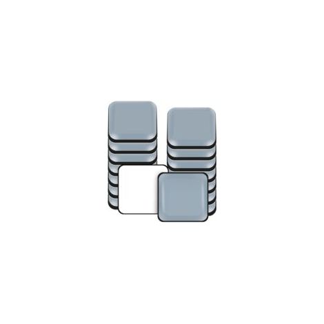 Set mit 16 quadratischen, selbstklebenden Teflonpads (20 x 20 mm), strapazierfähig, zum Schutz von Böden und Teppichen unter Möbeln, Stühlen und Tischen - Crezuo (1/4)