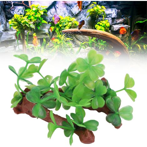 Décoration d'Aquarium en Bois Flottant avec Plantes Artificielles pour Poissons - Herbes Aquatiques Réalistes - Envoi Protégé - AUTRES (1/5)