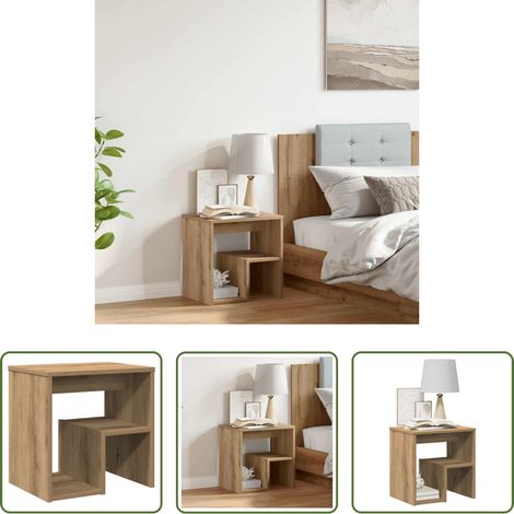 Holzwerkstoff - Nachttisch Artisan-Eiche 40x30x40 cm Holzwerkstoff (1/5)