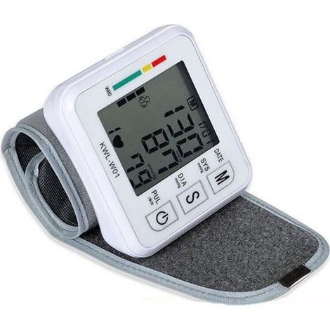 Misuratore di pressione sanguigna da polso, misuratore di pressione sanguigna da polso regolabile, misurazione completamente automatica, facile da usare - Per 2 utenti