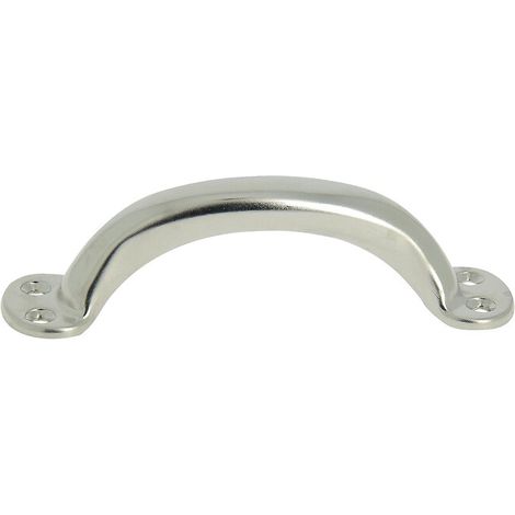 Poignée valise en acier - finition nickelé - entraxe 133 mm - CADAP