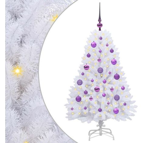 Sapin de Noël artificiel, à branches mobiles, blanc, 120 cm (1/5)