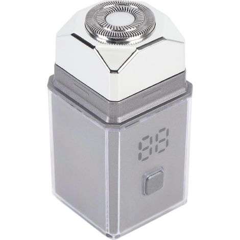Tondeuse à Barbe de Voyage pour Hommes, Rasoirs électriques Rechargeables Portables, Rasage Sec et Humide, étanche IPX7, Silencieux, Idéal pour les (SILVER) (1/5)