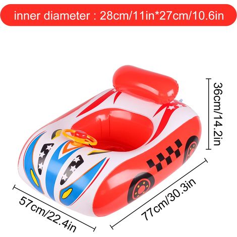 Voiture gonflable pour piscine, siège de natation pour tout-petits avec volant, jouets aquatiques d'été