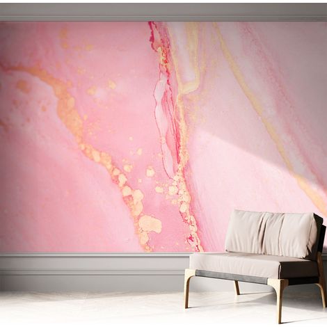 Tapete Selbstklebend - abwaschbar - trendige Wanddeko - elegant Fototapete Pastellfarbene Abstraktion 312x219 cm (1/5)