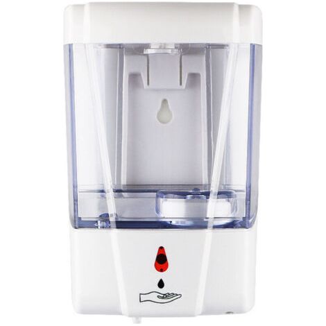 Distributeur Gel Hydroalcoolique Mural -Distributeur Savon Automatique Sans Contact 700 ML pour Salle de Bain, Toilettes, Lieux Public - Idéal Gel Hydroalcoolique Mains 17x11x10cm