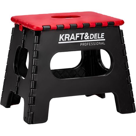 Sgabello pieghevole con piattaforma, portata 135 kg Kraft&Dele (1/5)