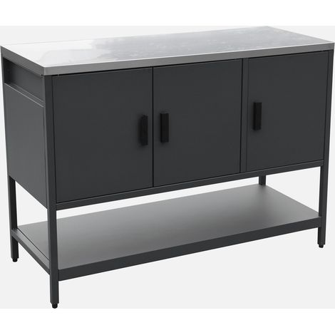 Cocina exterior de acero 3 puertas, 1 estante, 120cm (1/5)