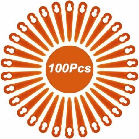 Lot de 100 Lames Compatible pour Coupe Bordure Stihl PolyCut 2-2 PolyCut 3-2, FSA 45 FSA 57 FSE 52, Lames en Plastique pour Coupe Bordure Stihl sans Fil H166 (1/5)