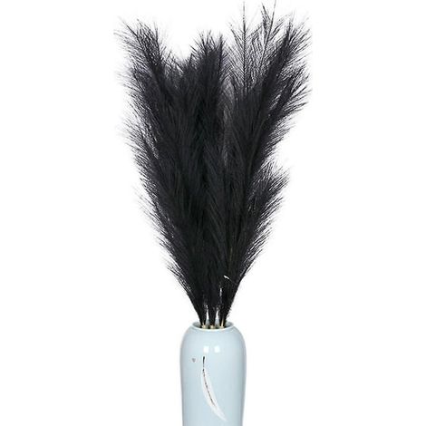 Grande Herbe de Pampa Artificielle 110cm - Tiges Décoratives de Pompas, Fausse Plante Haute pour Vase, Bouquet de Branches de 4 Pièces (1/4)