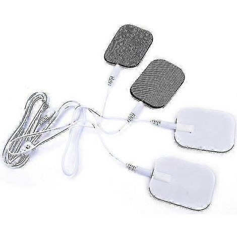 Câble de connexion pour électrodes de massage, connecteur 2,5 mm avec 4 patchs (1/3)