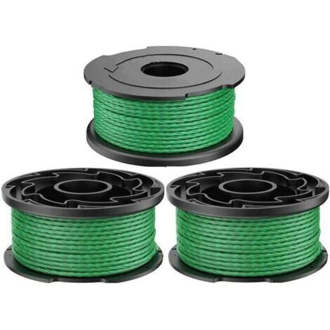 Trimmerfadenspule für Black & Decker A6486, GL7033, GL8033 und GL9035 Akku-Freischneider, 2,0 mm, 6,1 m, Ersatz-Trimmerfadenspule für Black & Decker A6486 (3 Stück) – Karteo (1/5)