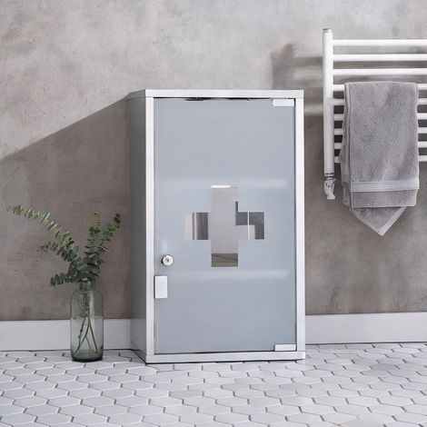 Armoire de premiers secours en acier inoxydable brossé (1/5)