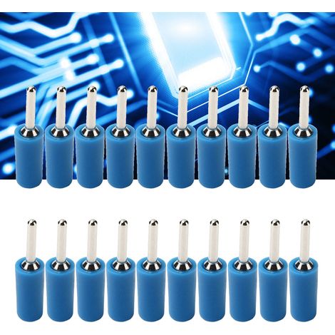2 mm Bananenstecker aus reinem, vernickeltem Kupfer, 2 mm Bananenstecker mit geradem Stift, kompatibel mit der blauen J.10001 Innenfeder-Panelbuchse. (1/5)