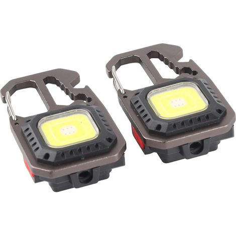Stück Schlüsselanhänger-Arbeitsleuchte, helle Mini-COB-Lampe, IP66, multifunktionale LED-Taschenlampe mit Flaschenöffner (1/5)