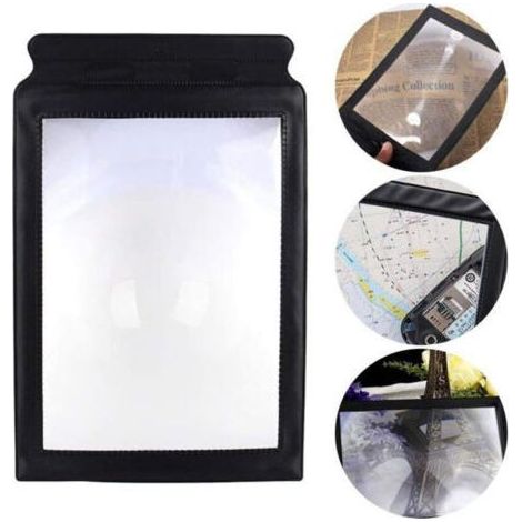 Loupe de LectureUltra Lumineuses, 4X Grande et légère permettant de Voir Une Page entière, Parfaite pour Les Personnes malvoyantes et Les Personnes âgées (1/4)