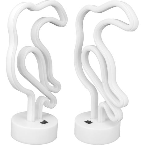 Lampe néon forme oiseau, veilleuse de bureau pour mariage, chambre enfant, salon, alimentation USB ou piles, couleur chaude, décoration LED lumineuse (1/5)