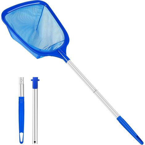 Kit de nettoyage pour piscine - Épuisette de fond avec manche télescopique et accessoires - 1 ensemble (1/5)