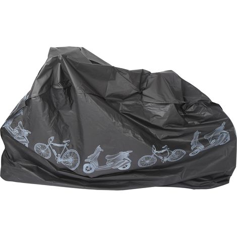 Housse de protection extérieure pour vélo et moto imperméable anti-UV anti-poussière noire (1/5)