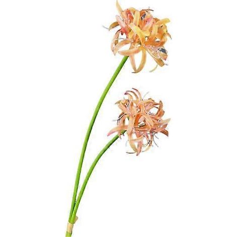 Lot de 2 lys araignées rouges artificiels, fleurs réalistes en soie, fausses branches pour centre de table, décoration florale pour mariage, maison ou bureau.orange (1/5)
