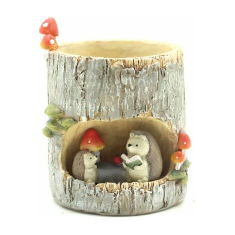 succulent pot de fls résine animal bonsaï stand plante pot de fls roman pot de fls arbre trou miniature paysage pot de fls décoration de bureau,  (hérisson) (1/5)