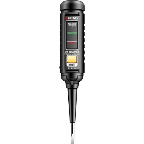 B15 Induktionsprüfstift mit Farblicht, professionelles Prüfgerät für Elektriker und Schraubendreher zur Erkennung von Wechselspannungen von 24 V bis 250 V. (1/5)