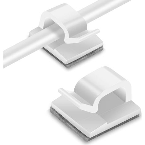 120 fascette per cavi da esterno con cuscinetti autoadesivi, fascette leggere, fermacavi elettrici autoadesivi per cavi Ethernet, luci per albero di Natale - AquaForge (1/5)