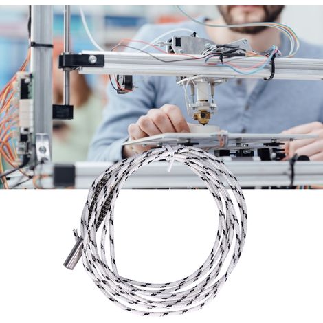 Tube chauffante 50W pour imprimante 3D, compatible 12V/24V, pièce de rechange et accessoire, longueur 2m / 6.6ft (1/5)