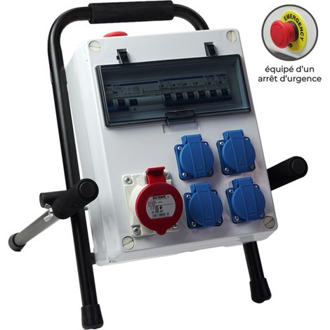 Coffret de chantier 5 prises 63A 400V sur pied (1/5)