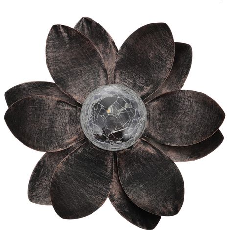 Burst Lotus Lampe Glas Dekoration Blume Licht Geknackt Globus Solar Lampen Solar Lichter Licht (1/4)