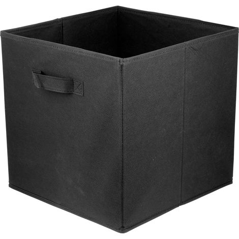 Boîte en carton Boîte textile 31x31x31 noire - black 31x31x31