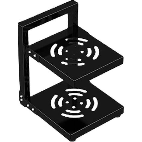 Étagère de rangement réglable pour casseroles - Gain de place et rangement antirouille pour poêles, casseroles et couvercles - Solution de rangement sous les meubles de cuisine (1/5)