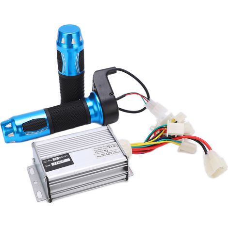 Contrôleur de Moteur pour Vélo Électrique Poignée d'Accélérateur Aluminium Caoutchouc Accessoire Scooter 36V (1/5)