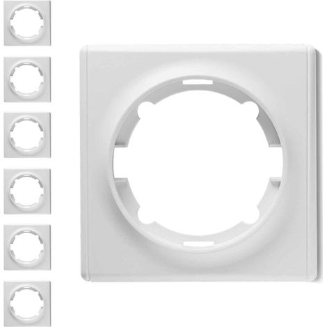 Plaque de finition Florence, en plastique, 1 poste (lot de 7) - blanc
