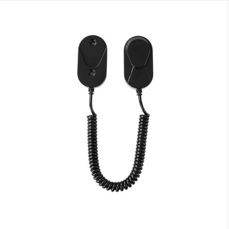 Support magnétique autocollant pour télécommande à ressort rétractable (TV et climatiseur) - Fixation murale sans perçage, anti-perte, en plastique, multicolore noir (1/5)