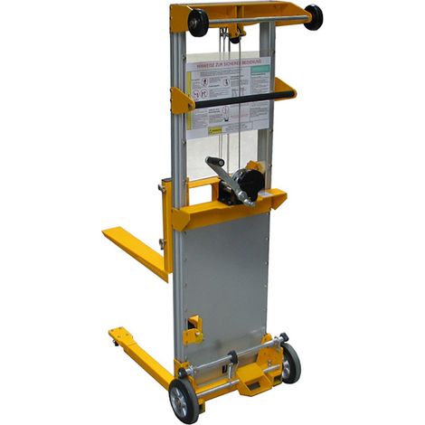 qteck Manuelle Minilifter Single 570mm Gabellänge 95-2500mm Hubhöhe mit 181kg Hubkraft