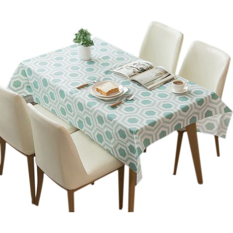 3 nappes jetables en plastique, 137 x 180 cm, motifs géométriques carreaux, pour pique-nique et barbecue (1/5)