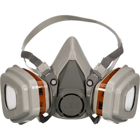 3M – Demi-masque anti-gaz et anti-poussières Taille M – Élastomère thermoplastique – Norme EN 140 – Avec cartouches A2-P3 – Protection contre gaz et particules