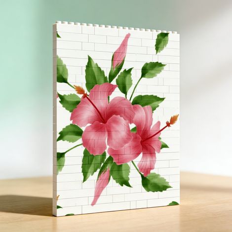 Cadre photo romantique en blocs de construction, cadeau d’anniversaire (1/5)