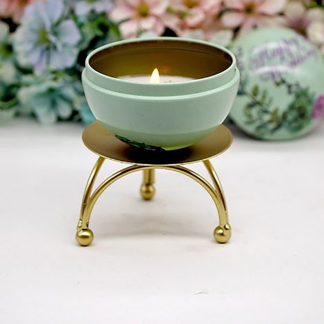 Bougeoir rond géométrique en fer, bougeoir de table pour fête, mariage, ornement décoratif de bureau (1/4)