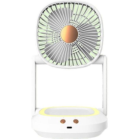 Ventilateur électrique portable de bureau, petit format, blanc (1/5)
