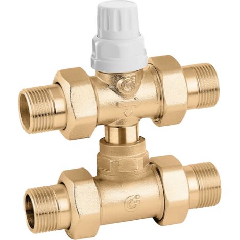 Valvola di zona a tre vie con tee di by-pass Caleffi 678  3/4" (1/3)