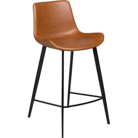 Hype Dan-Form Counterstuhl PU-Kunstleder braun.