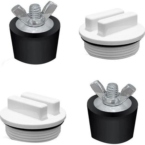 Bouchons D'hivernage Piscine 2 Pouces Avec Adaptateur 1,5 Pouce Fileté En Caoutchouc Expansion 2 Pièces (1/4)