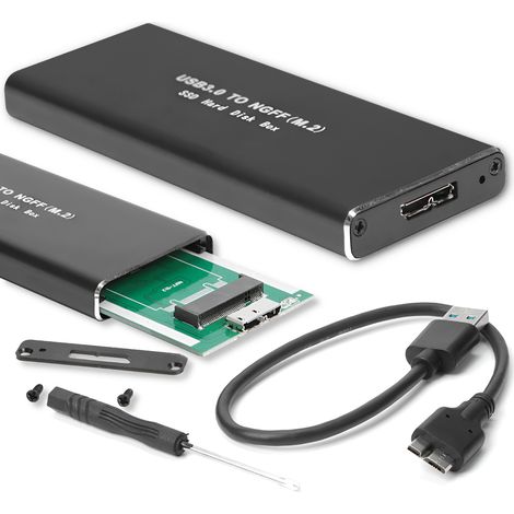 Adattatore per box esterno per dischi M.2 NGFF USB 3.0 SSD SATA III (1/5)