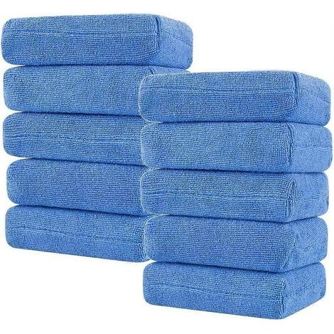 10PCS Car Applicator Pads, Microfiber Washing Pads Car Applicator Pads Waxing Polishing Towels (1/4)