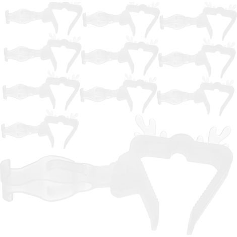 Set mit 10 Dachlampenclips, Dachrinnenclips aus Metall, Haken für die Außenbeleuchtung bei Festen (1/5)